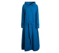 Vishes warmes langes Winterkleid Kapuzen Kleid aus Fleece mit Daumenlöchern und Taschen - Alternative Bekleidung türkis 48