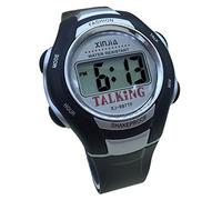 VISIONU Sprechende Armbanduhr, digital, Schwarz, mit Alarm, Zeitanzeige, französisch, für Blinde und Sehbehinderte