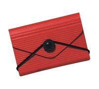 Visitenkarten-Etui rot, Verschlussknopf und -gummi schwarz