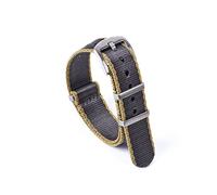 VISIYUBL 20mm 22mm Uhrenband NATO Watch Strap Nylon Fit for James Bond 007 Militär Sicherheitsgurtarmband Zubehör(Grey khaki Edge,20mm)