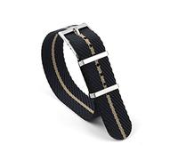 VISIYUBL Nylon Nato Strap Premium Sicherheitsgurt Armband 20mm 22m Militär Sport Armband Ersatzuhr Zubehör for Tudor(Black-khaki-black,20mm)