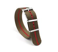 VISIYUBL Nylon Nato Strap Premium Sicherheitsgurt Armband 20mm 22m Militär Sport Armband Ersatzuhr Zubehör for Tudor(Green-red-green,22mm)