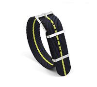 VISIYUBL Nylon Nato Strap Premium Sicherheitsgurt Armband 20mm 22m Militär Sport Armband Ersatzuhr Zubehör for Tudor(Black-yellow-black,20mm)