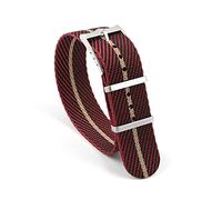VISIYUBL Nylon Nato Strap Premium Sicherheitsgurt Armband 20mm 22m Militär Sport Armband Ersatzuhr Zubehör for Tudor(Red-khaki-red,22mm)