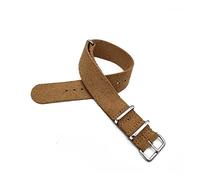 VISIYUBL Uhrenarmband Leder Nato Strap 22mm Leder Schwarz Uhr Gürtel Watch Strap 20 mm Schnellspanner Watch Zubehör(Khaki,20mm)