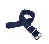 VISIYUBL Uhrenarmband Leder Nato Strap 22mm Leder Schwarz Uhr Gürtel Watch Strap 20 mm Schnellspanner Watch Zubehör(Navy Blue,22mm)
