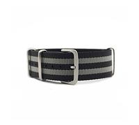 VISIYUBL Zulu Nylon NATO Watch Strap 20mm 22mm Uhrenband Fit for James Bond 007 Design Schwarz/Rot/Grün Uhrenband Verwenden Sie Hautfreundliches Material(Bond,20mm)