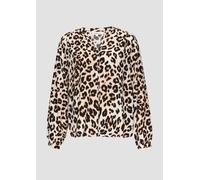 Viskose-Bluse mit Raffdetails und All-over-Print 44 creme 2150820.02A7.44