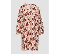 Viskose-Kleid mit All-over-Print und seitlichen Eingrifftaschen 38 rot 2158819.33A2.38