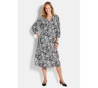 Viskose-Kleid mit V-Ausschnitt weiß 50