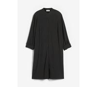 Longbluse BONPRIX, Damen, Gr. 44, schwarz, Web, Obermaterial: 100% Viskose, festlich, gerade, Blusen Longbluse, gerade Passform, mit langem Arm, aus Viskose, mit Stehkragen (90302961-44) schwarz