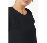 Viskose-Shirt im Fabricmix mit Faltendetail schwarz 34