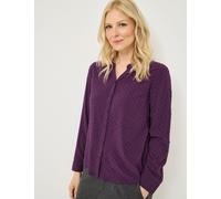 Viskosebluse mit Dobby-Struktur, pflaume, Größe 36, Jeans Fritz