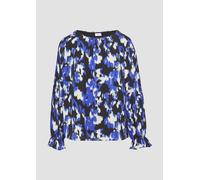 Viskosebluse mit Plisseeärmeln 34 blau|schwarz 2157973.99A1.34
