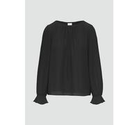 Viskosebluse mit Plisseeärmeln 34 schwarz 2157973.9999.34