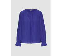 Viskosebluse mit Plisseeärmeln 38 blau 2157973.5605.38