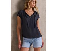 Viskosebluse mit Raffung