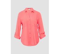 Viskosebluse mit Turn-up und aufgesetzten Taschen 44 Orange 2162737.3455.44