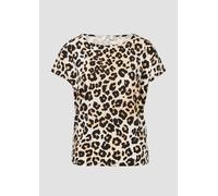 Viskosemix-T-Shirt im Relaxed Fit mit Leo-Muster 38 creme 2174221.02A7.38