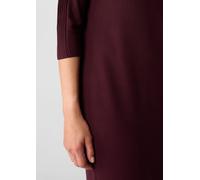 Minikleid COMMA, Damen, Gr. 34, N-Gr, lila (schwarz berry), Web, Obermaterial: 80% Viskose, 20% Polyamid, unifarben, casual, regular fit lang, Langarm, Kleider, mit Rippdetails (70562423-34) schwarz b
