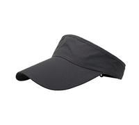 Visor Cap Sonnenhut Sonnenkappe Tenniskappe mit Sonnenblende für Damen Herren Einstellbar Sommerhut Baseball Kappe Baseballmütze Freizeit Sommer Unisex Visor Cap Sport (y1-Dark Gray, One Size)