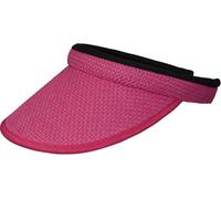 Visor mit Spange geflochten in 4 bunten Farben pink, Einheitsgröße