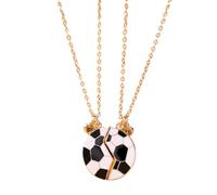Visxcnu Freundschaftskette, Freundschafts-Anhänger-Halsketten-Set Best Friends-Kette, BFF-Halskette,Fußball-Halskette für 2 Mädchen, Geburtstagsgeschenk für beste Freunde