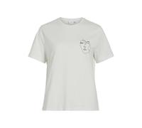 Vila T-Shirt mit Motiv-Print Modell 'SYBILLA' in Weiss, Größe XS