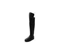 VITAFORM 2in1 Overknees Stiefel Damen Flach - Feinstes Hirschleder aus Italien - Leicht und Anschmiegsam - Perfekter Schuh für Herbst und Winter schwarz, 38