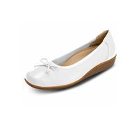 VITAFORM Ballerinas für Damen in Weiß I Größe 38 I Bequeme Sommerschuhe aus weichem Hirschleder I Mit Luftpolsterfußbett, Rutschfester Sohle & Weite H für perfekten Sitz I Echte Handwerkskunst