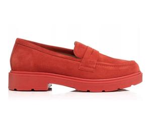 Vitaform Damen-Slipper Veloursleder Shock Absorber Sohle Svenja Gr 40 Rot
