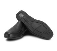 VITAFORM® Mokassins für Herren | Slipper | atmungsaktives Hirsch-Leder | Shock Absorber | austauschbares Luftpolster-Fußbett | weich und geschmeidig | für Normale bis kräftigere Füße schwarz, 42