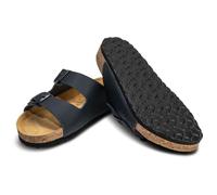 VITAFORM Pantoletten Herren Weite H Vollrindleder blau, 43