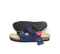 VITAFORM Pantoletten Unisex Weite H Nubukleder Royalblau, 47