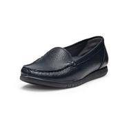 VITAFORM Slipper Hirschleder Damen Weite H Supersoft Marine, 37