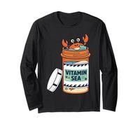 Vitamin Happy Crab Ocean Beach Sea Design Langarmshirt