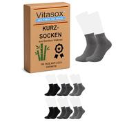 Vitasox Damen & Herren Bambus Kurzsocken 6 | 12 Paar ohne Naht, besonders atmungsaktiv, anti Schweiß da feuchtigkeitsregulierend, sehr weich und angenehm auf der Haut, kein Rutschen