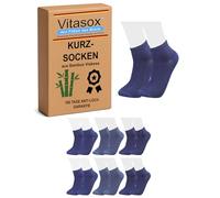 Vitasox Damen & Herren Bambus Kurzsocken 6 | 12 Paar ohne Naht, besonders atmungsaktiv, anti Schweiß da feuchtigkeitsregulierend, sehr weich und angenehm auf der Haut, kein Rutschen
