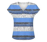 Viunychn Blusenshirt Oversize V Ausschnitt Tshirt Elegant Kurzarm T-Shirt Basic Sommer Tops Weiche Mit Aufdruck Boho T Shirts Lässig Longshirt Große Größen Sport Sportshirt Tailliert Oberteil