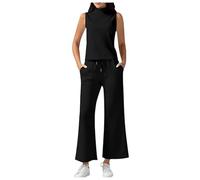 Viunychn Hausanzug Damen Baggy Große Größen Jogginganzug Sommer Elegant Lang Zweiteiler Trainingsanzug Kurzgröße Yoga Freizeit Homewear Hausanzug 2 Teiler Sportkleidung Frauen Sportanzug Loungewear