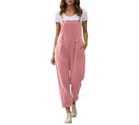 Viunychn Latzhose Damen Sommer Kuschelig Sport Elegant Overall Jumpsuits Mode Vintage Festlich Lässiger Mit Weitem Bein Locker Arbeitshose Mit Träger Sommerhose