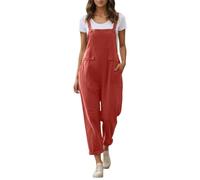 Viunychn Latzhose Damen Sommer Kuschelig Sport Elegant Overall Jumpsuits Mode Vintage Festlich Lässiger Mit Weitem Bein Locker Arbeitshose Mit Träger Sommerhose