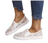 Viunychn Stoffschuhe Damen weiß Sommer schwarz blau beige grau, Stoffschuhe Damen Sommer Leicht Trachtenschuhe - Atmungsaktive Hochzeitsschuhe Spitzen Oktoberfest Walkingschuhe Silber 42