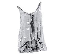 Viunychn Tank Top Damen Ärmellose Sommer,V Ausschnitt Floral Spaghettiträger Loose fit Tanktop T-Shirts Bluse T Shirt Oberteile T-Shirt Top Hemdbluse Lässig Oversize Vintage Elegant Strand Sport