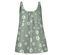 Viunychn Tank Top Damen Ärmellose Sommer,V Ausschnitt Floral Spaghettiträger Loose fit Tanktop T-Shirts Bluse T Shirt Oberteile T-Shirt Top Hemdbluse Lässig Oversize Vintage Elegant Strand Sport