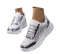 Viunychn Trachten Sneaker Damen Spitzen Flach Trachtenschuhe Dirndl Schuhe Mesh Atmungsaktive Turnschuhe Elegant Bequem Stoffschuhe Oktoberfest Outdoor Brautschuhe Hochzeitsschuhe Weiss 42