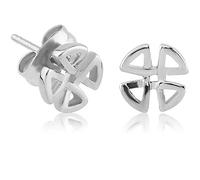 viva-adorno 1 Paar Edelstahl Damen und Herren Ohrringe Ohrstecker Kleeblatt Knoten keltisch Z217.D2