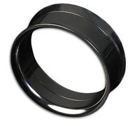 viva-adorno® 1 Stück Edelstahl Tunnel mit Innengewinde Größe 4-30mm Z155, schwarz 26mm