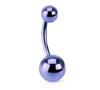 viva-adorno® Bauchnabel Piercing Banane Edelstahl Chirurgenstahl Bananabell Z497, lila