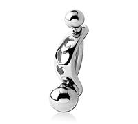 viva-adorno Intimpiercing Christina Piercing 316L Chirurgenstahl Mini Bauchnabel Banane Schild Herzen Bananabell Z552_h